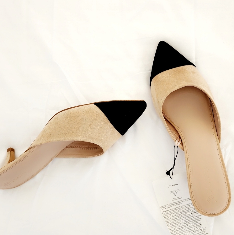 The Drop Paulina Pointed Toe Two-Tone Mule